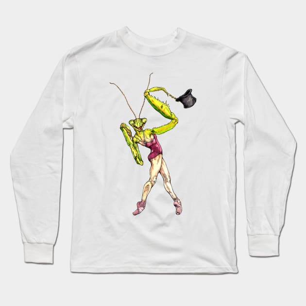 Prancing Mantis Long Sleeve T-Shirt by BananazGorilla